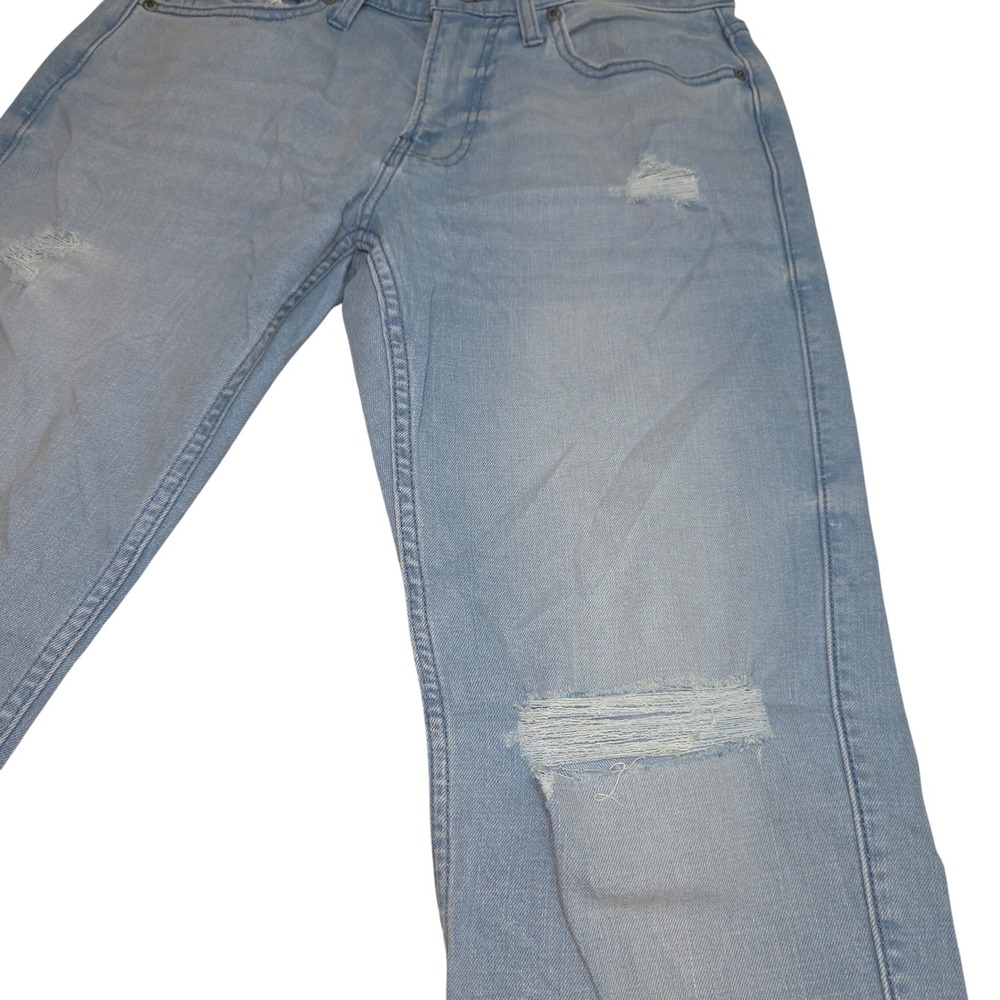 Hollister Mens Slim Straight Advanced Stretch Distressed Light Wash Jeans 32x32 - Picture 3 of 12